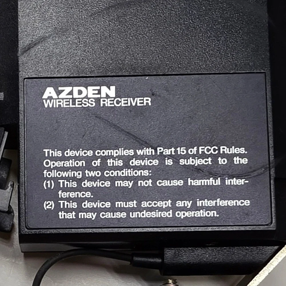 Azden WMS-10 Wireless Microphone System Transmitter Receiver for Video Camera